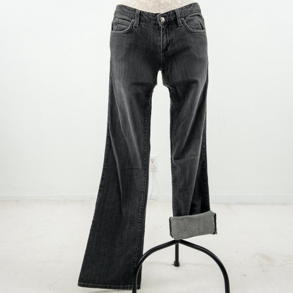 Trina Turk 2 Cotton Boot Cut Flare Jeans Black - Picture 10 of 10